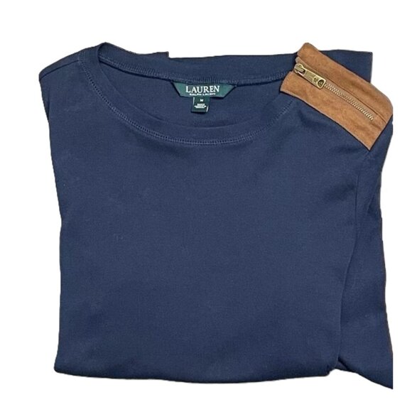 Ralph Lauren Long Sleeve Crew Neck With Suede Details - Picture 16 of 16